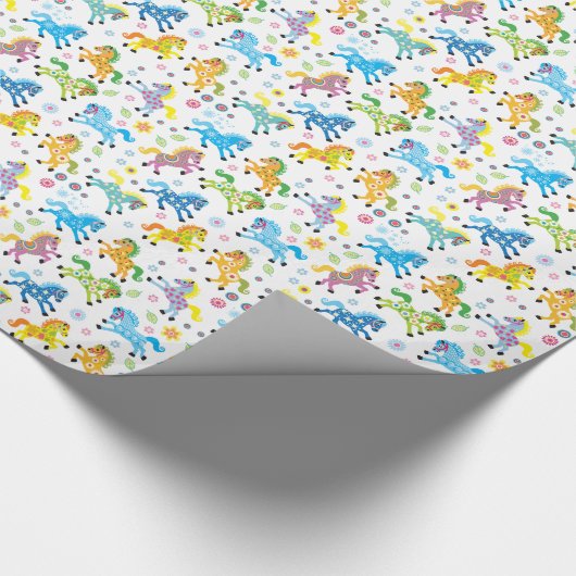 Zierpferde Geschenkpapier (Ecke)