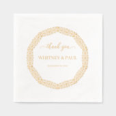 Zierrahmen | Danke, Names Foil Wedding Servietten Mit Folie (Vorderseite)