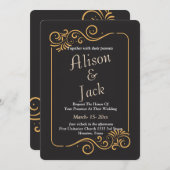 Zierrahmen Einladung (Vorne/Hinten)