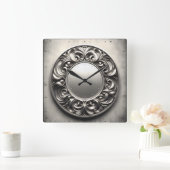 Zierring Quadratische Wanduhr (Zuhause)