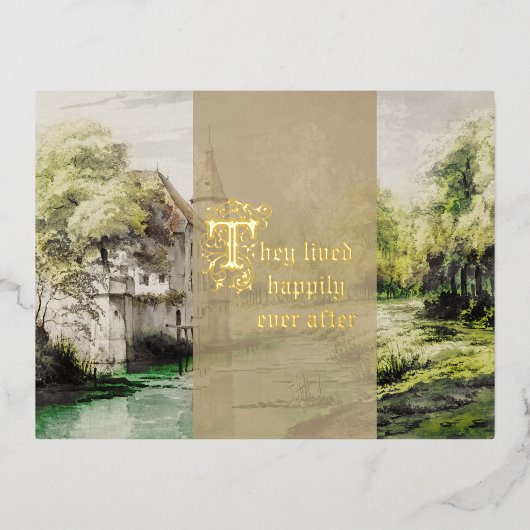 Zierrolle Messe Hochzeit Einladung (Vorderseite)