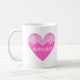 Zierrosa Herzdesign Kaffeetasse