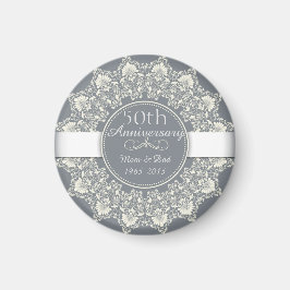 Zierrunde zum 50. Hochzeitstag Magnet