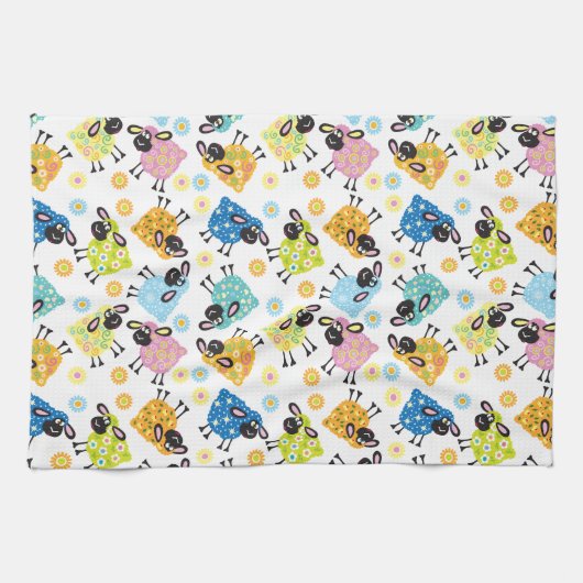 Zierschafe Geschirrtuch (Horizontal)