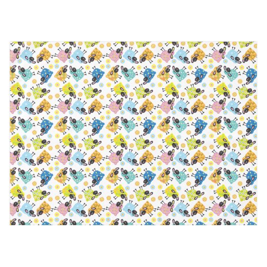 Zierschafe Tischdecke (Vorderseite (Horizontal))