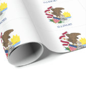 Zierschild für Illinois Geschenkpapier (Rolleneckpunkt)