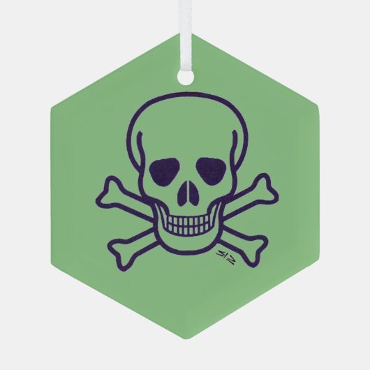 Zierschmuck aus schwarzem Glaß Ornament Aus Glas (Rückseite)