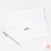 Zierschwäche Herz-Aufkleber (Umschlag)