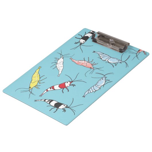 Ziershrimp Hobby Clipboard Klemmbrett (Schrägansicht)