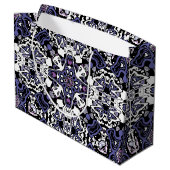 Zierstil geometrisch-marokkanisches Kaliedoskop Große Geschenktüte (Rückseite Schrägansicht)