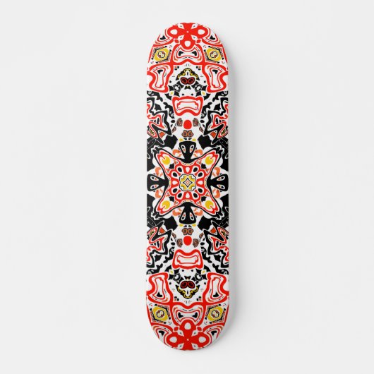 Zierstil geometrisch-marokkanisches Kaliedoskop Skateboard (Vorne)