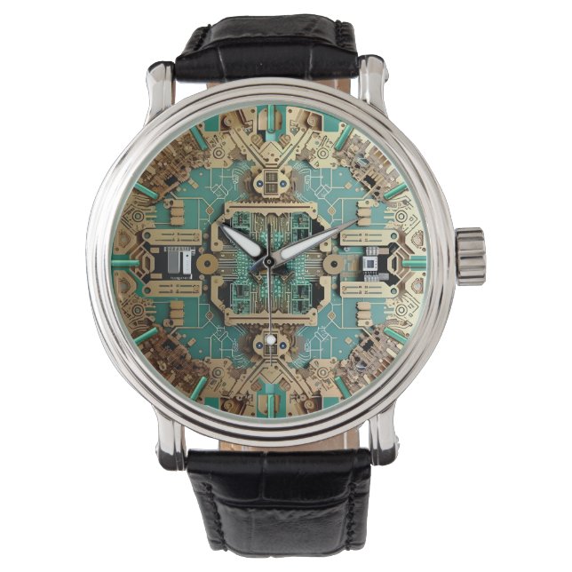 Zieruhr auf der Leiterplatte, Hauptplatine Groß Armbanduhr (Vorderseite)