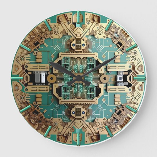 Zieruhr auf der Leiterplatte, Hauptplatine Große Wanduhr (Vorderseite)