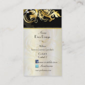 Zierwaren/Wirbel, schwarz/gold Visitenkarte (Rückseite)
