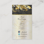 Zierwaren/Wirbel, schwarz/gold Visitenkarte (Rückseite)