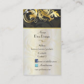 Zierwaren/Wirbel, schwarz/gold Visitenkarte (Rückseite)