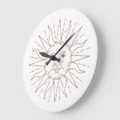 Zifferblatt Wanduhr mit himmlischem Sonnengesicht (Winkel)