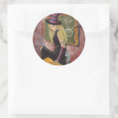 Ziffern 101 runder aufkleber (Tasche)