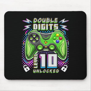 Ziffern 10 Entsperrtes Videospiel 10. Geburtstag Mousepad