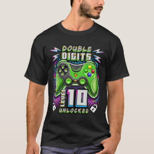 Ziffern 10 Entsperrtes Videospiel 10. Geburtstag T-Shirt