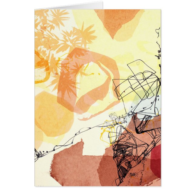 Ziffern-abstrakte Kunst-Karte (Vorne)