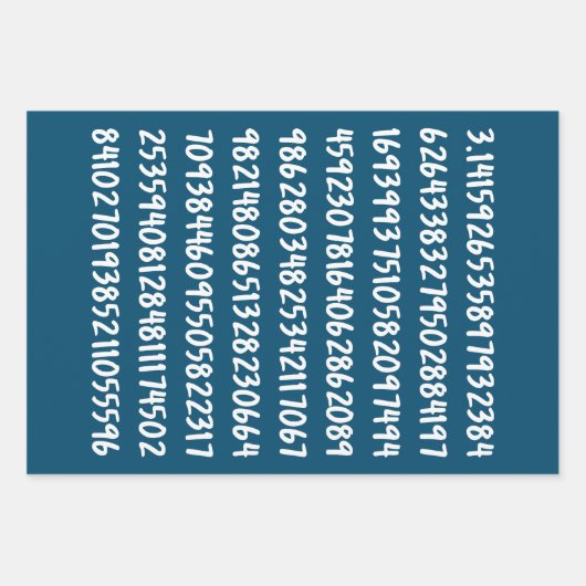 Ziffern der Pi 3.14-Math-Nummern Geschenkpapier Set (Vorderseite)