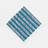 Ziffern der Pi 3.14-Mathematiknummern Design in Bl Serviette (Ecke)