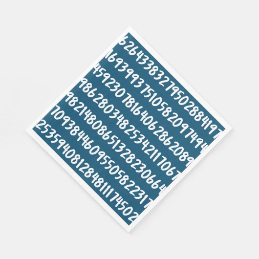 Ziffern der Pi 3.14-Mathematiknummern Design in Bl Serviette (Ecke)