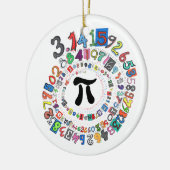 Ziffern der Pi-Form eine farbenfrohe Spirale Keramik Ornament (Links)
