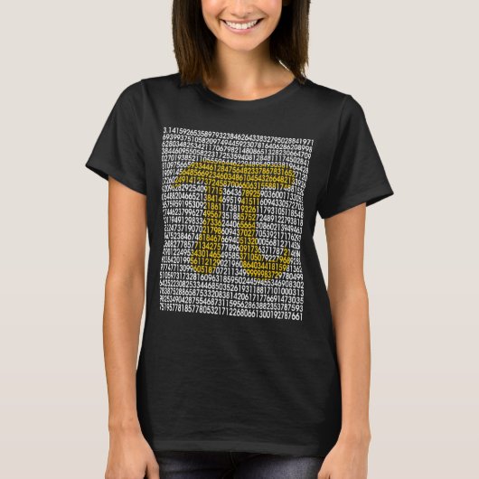 Ziffern der Ziffer 3.14 Pi Symbol Mathematik Lehre T-Shirt (Vorderseite)