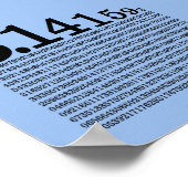 Ziffern des Pi Poster (Ecke)