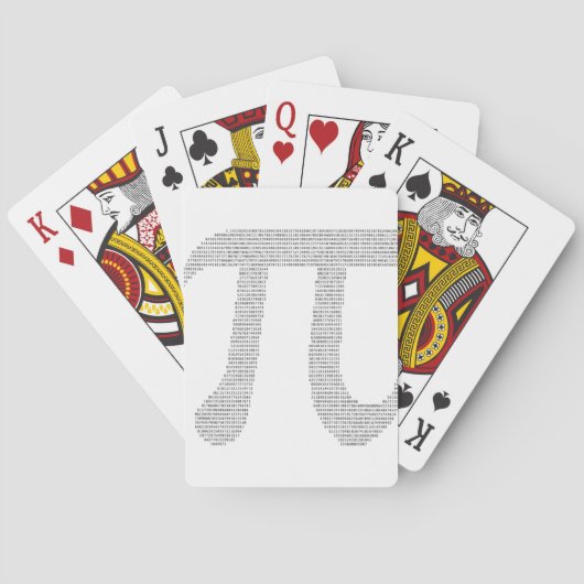 Ziffern des Pi Spielkarten (Rückseite)