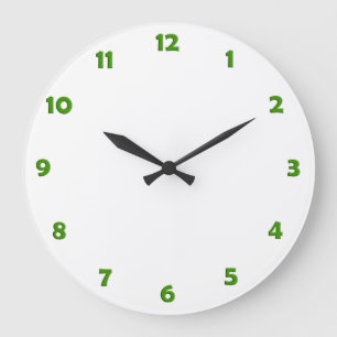 Ziffernblatt-Zahlen - Grün Große Wanduhr