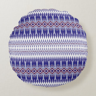 Ziffernstoff mit farbigen Blume, die Rundes Kissen