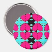 Zig-n-Zag Broken Hearts Magnet (Vorderseite/Rückseite)