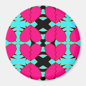 Zig-n-Zag Broken Hearts Magnet (Vorne)