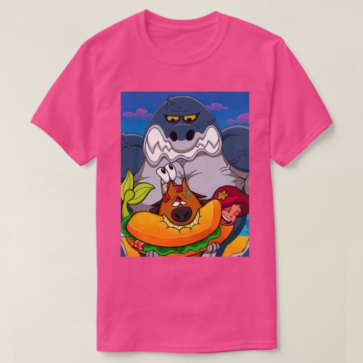 Zig und Sharko und die Meerjungfrau T-Shirt (Design vorne)