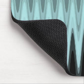Zig Zag Black Aquamarin Gray Pattern Mousepad (Ecke)