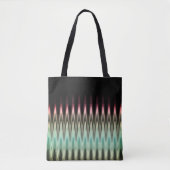 Zig Zag Black Red Aquamarin Gray Pattern Tasche (Vorderseite)