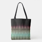 Zig Zag Black Red Aquamarin Gray Pattern Tasche (Rückseite)