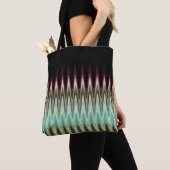 Zig Zag Black Red Aquamarin Gray Pattern Tasche (Von Nahem)