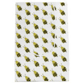 Zig Zag Bumble Bees Muster Mittlere Geschenktüte (Rückseite)
