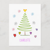 Zig Zag Christmas Tree Postkarte (Vorderseite)