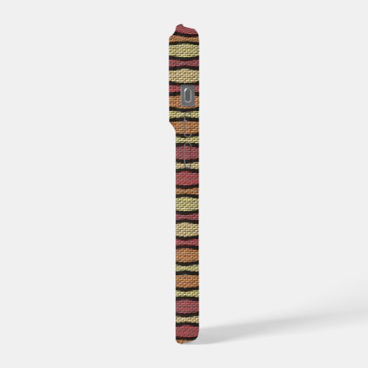 Zig Zag Cloth Look Case iPhone Hülle (Linke Seite)