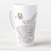 Zig Zag Doodlebug latte mug Milchtasse (Linke Ecke)