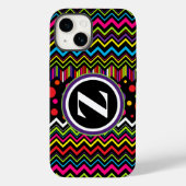 Zig Zag & Dots Case-Mate iPhone Hülle (Rückseite)