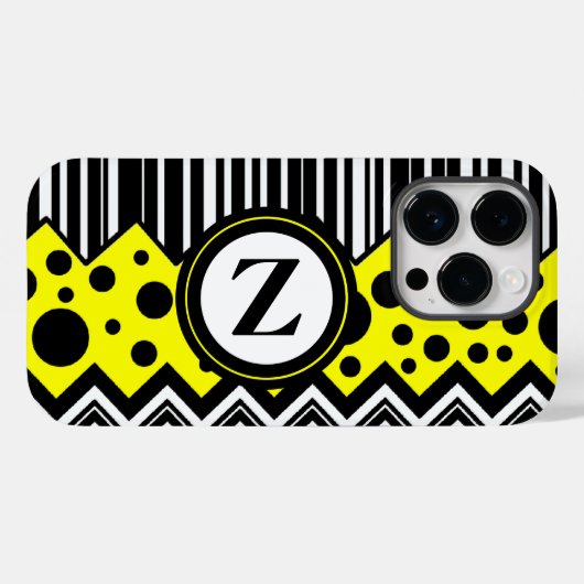 Zig Zag & Dots Case-Mate iPhone Hülle (Rückseite (Horizontal))