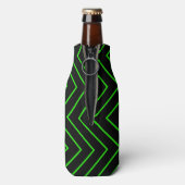 Zig Zag Flasche Cooler/grün/schwarz Flaschenkühler (Flasche Rückseite)