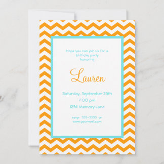 Zig Zag Geburtstagsparty Einladung