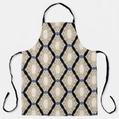 Zig zag geometric black and off-white schürze (Vorderseite)